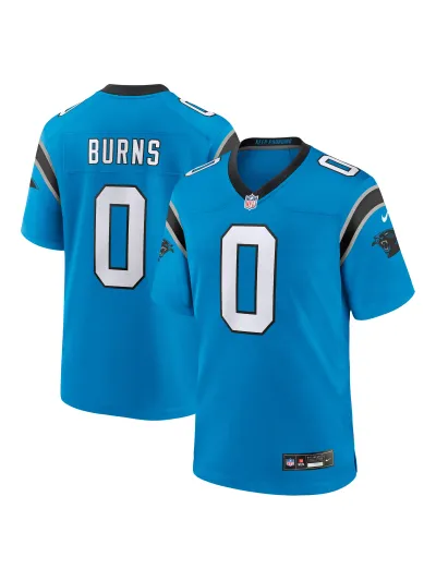 Men's Carolina Panthers Brian Burns Nike Blue Alternate Game Jersey 01