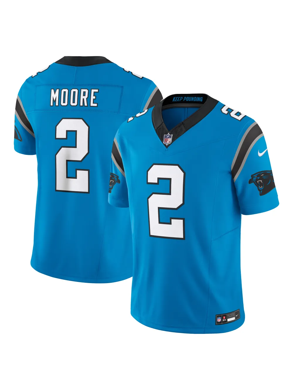Men's Carolina Panthers D.J. Moore Nike Blue Vapor F.U.S.E. Limited Jersey
