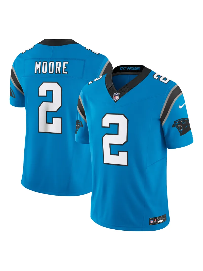 Men's Carolina Panthers D.J. Moore Nike Blue Vapor F.U.S.E. Limited Jersey