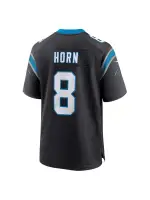 Men's Carolina Panthers Jaycee Horn Nike Black Game Jersey