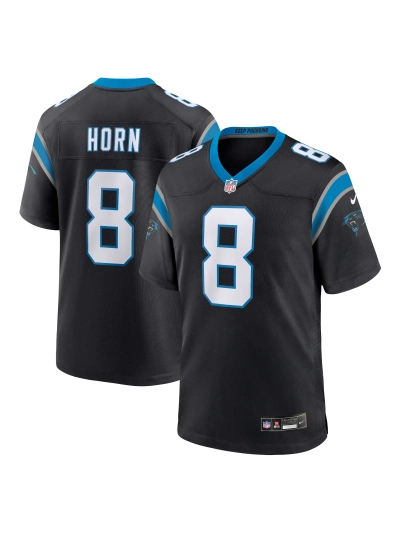 Men's Carolina Panthers Jaycee Horn Nike Black Game Jersey 01