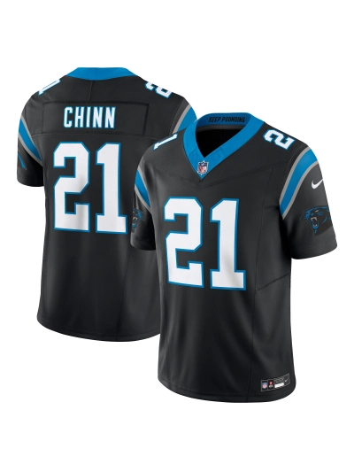 Men's Carolina Panthers Jeremy Chinn Nike Black Vapor F.U.S.E. Limited Jersey 01