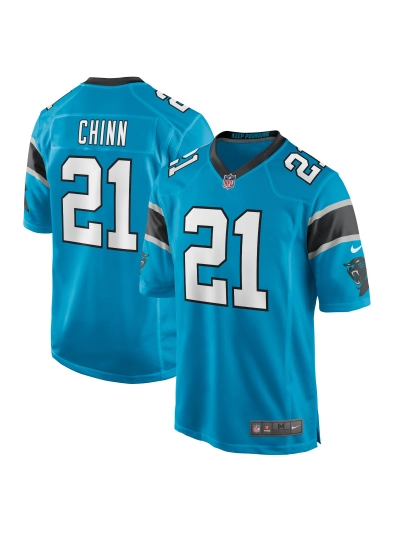 Men's Carolina Panthers Jeremy Chinn Nike Blue Game Jersey 01