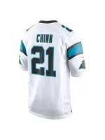 Men's Carolina Panthers Jeremy Chinn Nike White Game Jersey-1