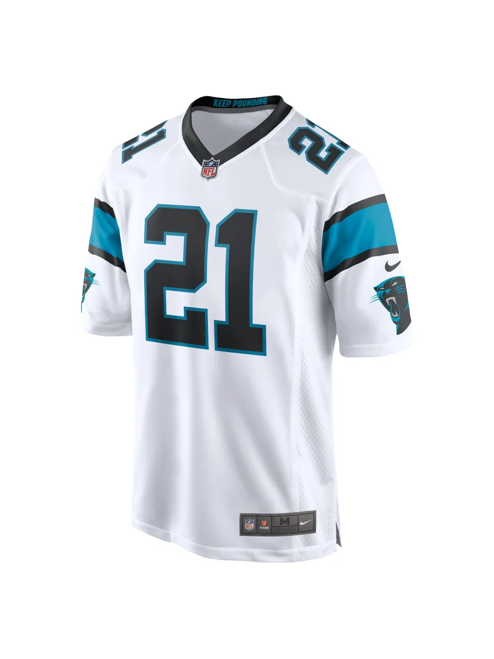 Men's Carolina Panthers Jeremy Chinn Nike White Game Jersey-1