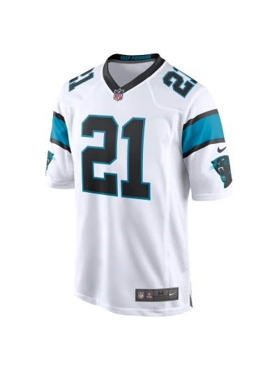 Men's Carolina Panthers Jeremy Chinn Nike White Game Jersey-1 02