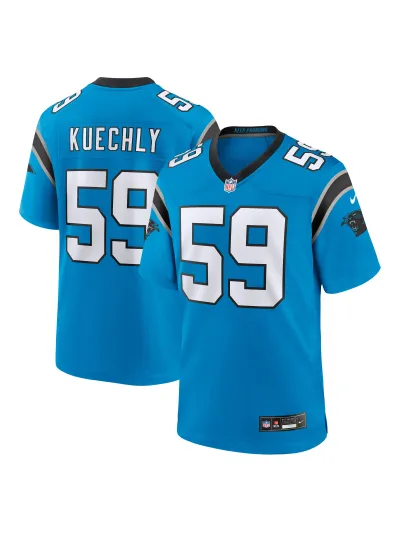 Men's Carolina Panthers Luke Kuechly Nike Blue Retired Player Game Jersey 01