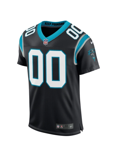 Men's Carolina Panthers Nike Black Classic Custom Elite Jersey 02