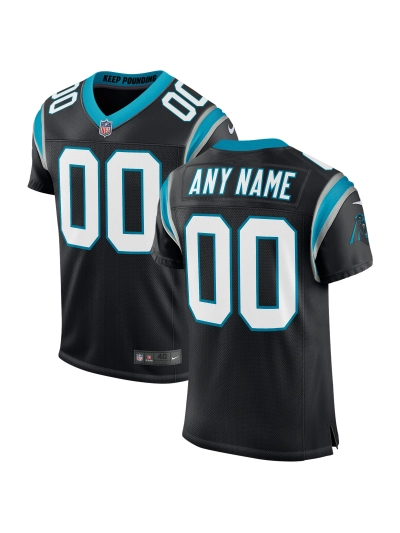 Men's Carolina Panthers Nike Black Classic Custom Elite Jersey 01