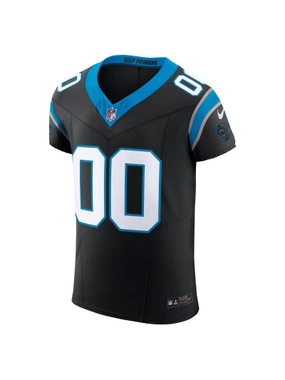 Men's Carolina Panthers Nike Black Vapor F.U.S.E. Elite Custom Jersey 02