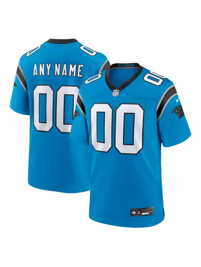 Men's Carolina Panthers Nike Blue Alternate Custom Game Jersey 01
