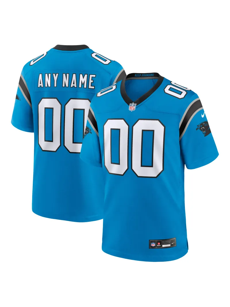 Men's Carolina Panthers Nike Blue Alternate Custom Game Jersey