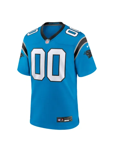 Men's Carolina Panthers Nike Blue Alternate Custom Game Jersey 02
