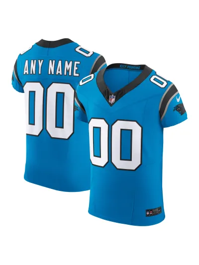 Men's Carolina Panthers Nike Blue Vapor F.U.S.E. Elite Custom Jersey 01