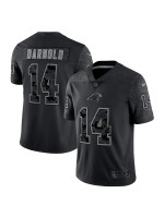 Men's Carolina Panthers Sam Darnold Nike Black RFLCTV Limited Jersey