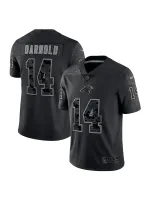 Men's Carolina Panthers Sam Darnold Nike Black RFLCTV Limited Jersey