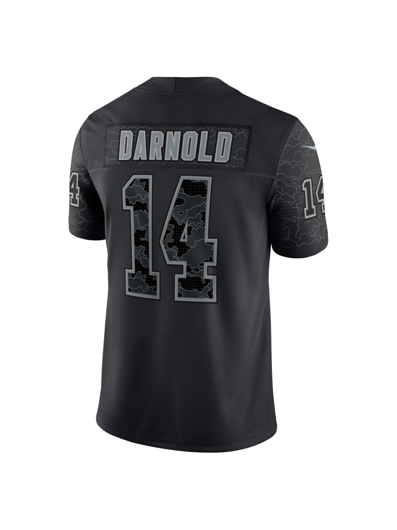 Men's Carolina Panthers Sam Darnold Nike Black RFLCTV Limited Jersey