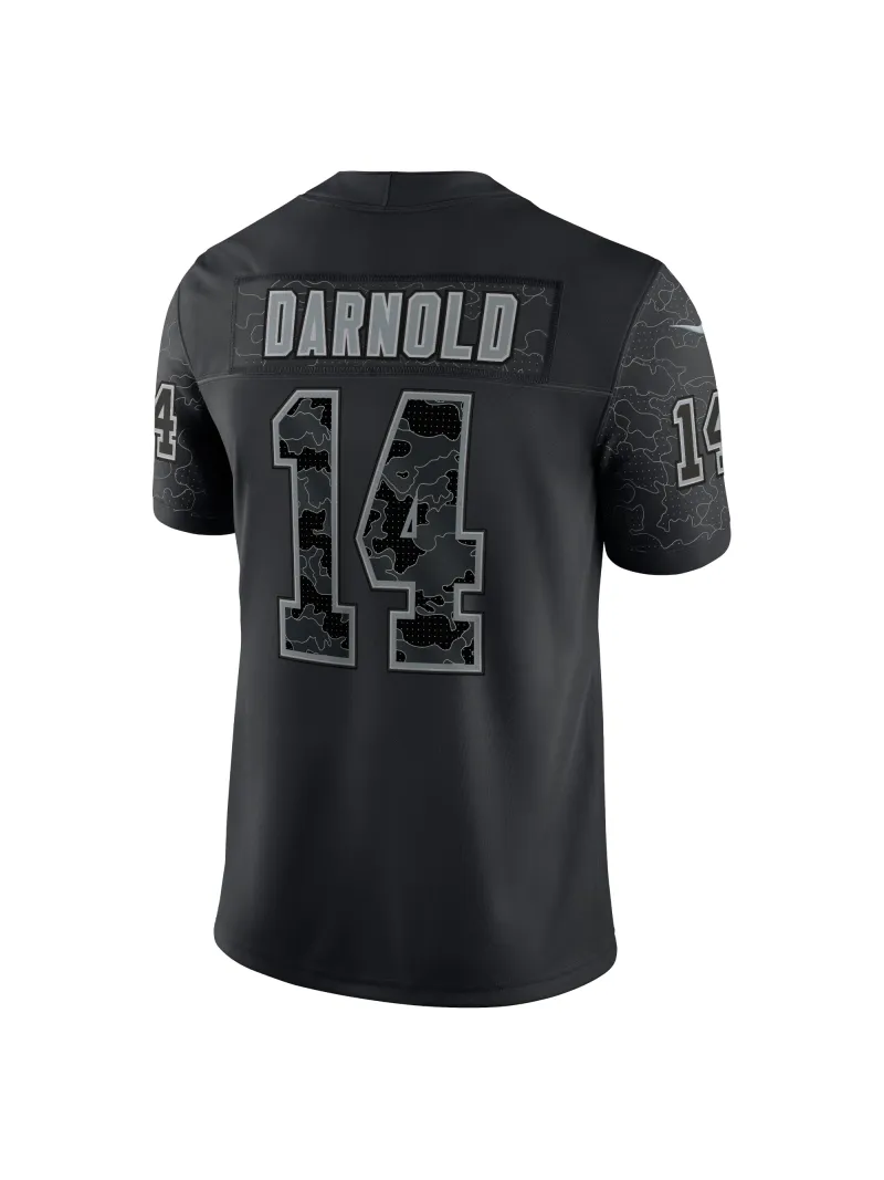 Men's Carolina Panthers Sam Darnold Nike Black RFLCTV Limited Jersey