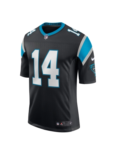 Men's Carolina Panthers Sam Darnold Nike Black Vapor Limited Jersey 02