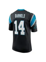 Men's Carolina Panthers Sam Darnold Nike Black Vapor Limited Jersey
