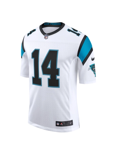 Men's Carolina Panthers Sam Darnold Nike White Vapor Limited Jersey 02
