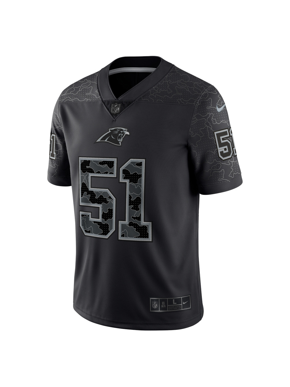 Men's Carolina Panthers Sam Mills Nike Black Retired Player RFLCTV Limited Jersey