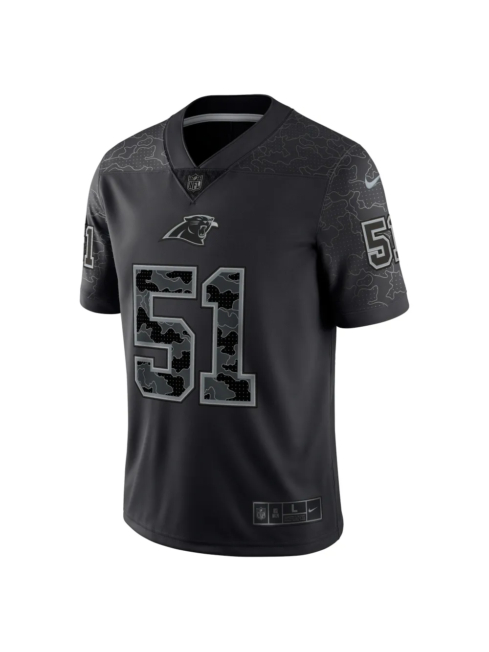 Men's Carolina Panthers Sam Mills Nike Black Retired Player RFLCTV Limited Jersey