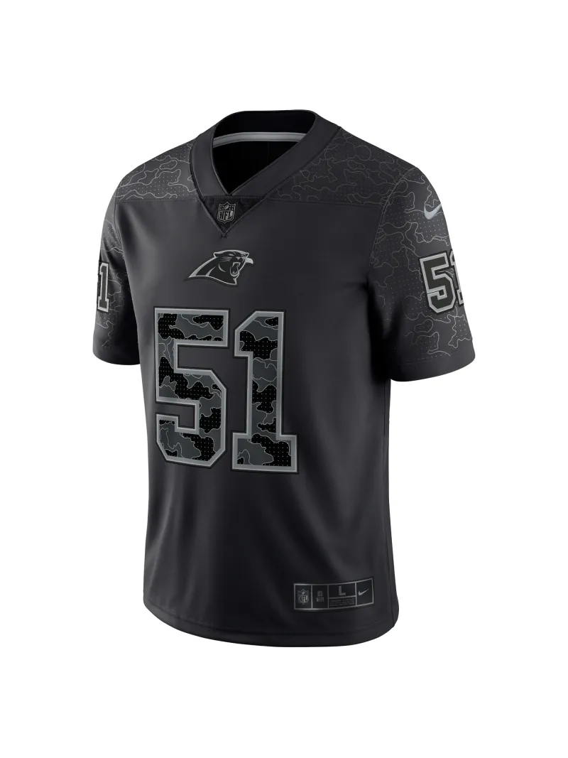 Men's Carolina Panthers Sam Mills Nike Black Retired Player RFLCTV Limited Jersey