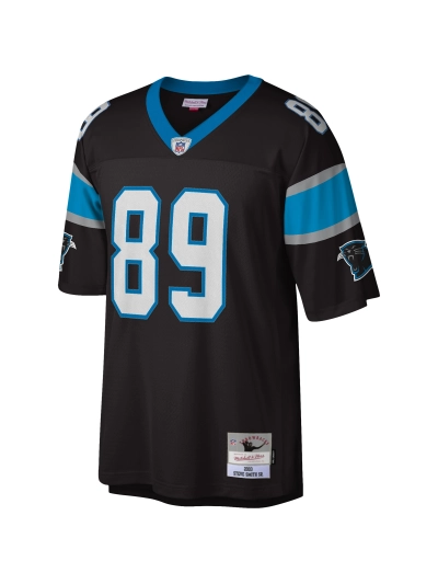 Men's Carolina Panthers Steve Smith Mitchell & Ness Black Legacy Replica Jersey 02