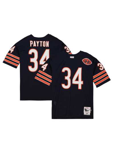 Men's Chicago Bears 1983 Walter Payton Mitchell & Ness Navy Authentic Throwback Retired Player Jersey 01
