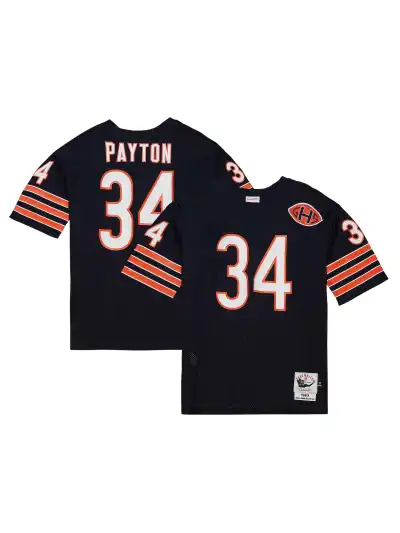 Men's Chicago Bears 1983 Walter Payton Mitchell & Ness Navy Authentic Throwback Retired Player Jersey 01