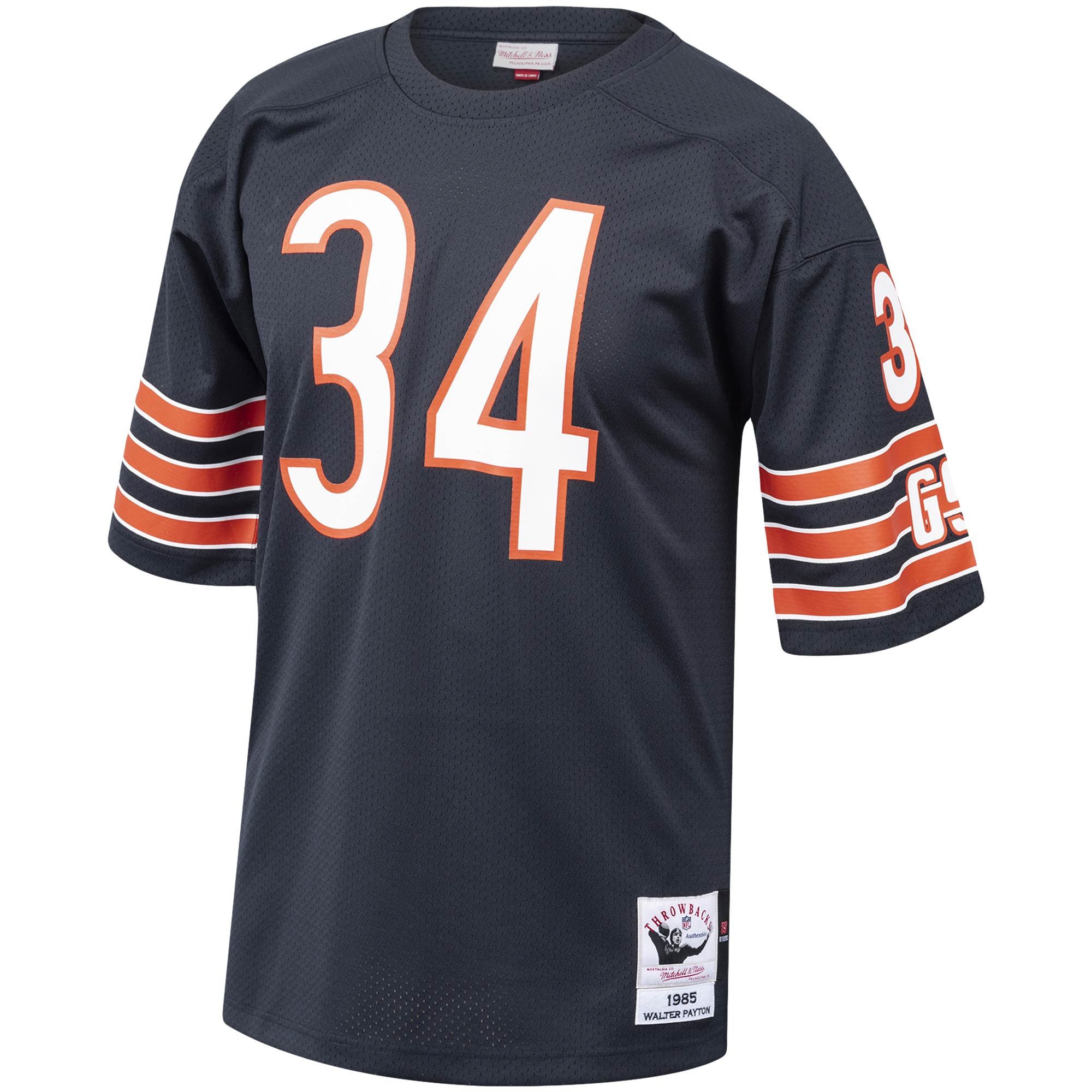 Men's Chicago Bears 1985 Walter Payton Mitchell & Ness Navy Authentic Throwback Retired Player Jersey
