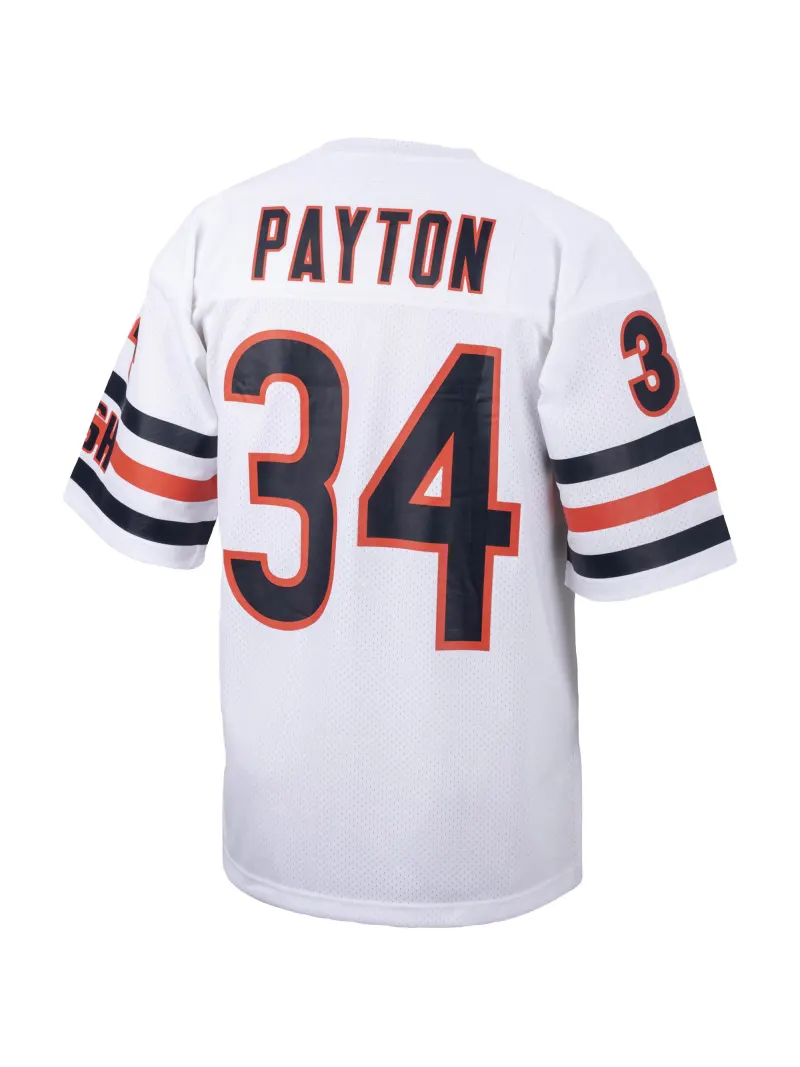 Men's Chicago Bears 1985 Walter Payton Mitchell & Ness White Authentic Throwback Retired Player Jersey
