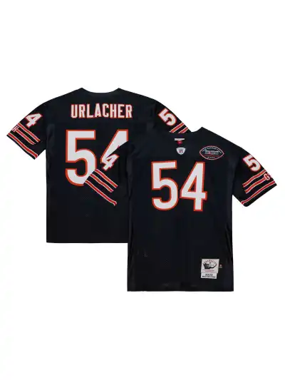 Men's Chicago Bears 2003 Brian Urlacher Mitchell & Ness Navy Authentic Throwback Retired Player Jersey 01