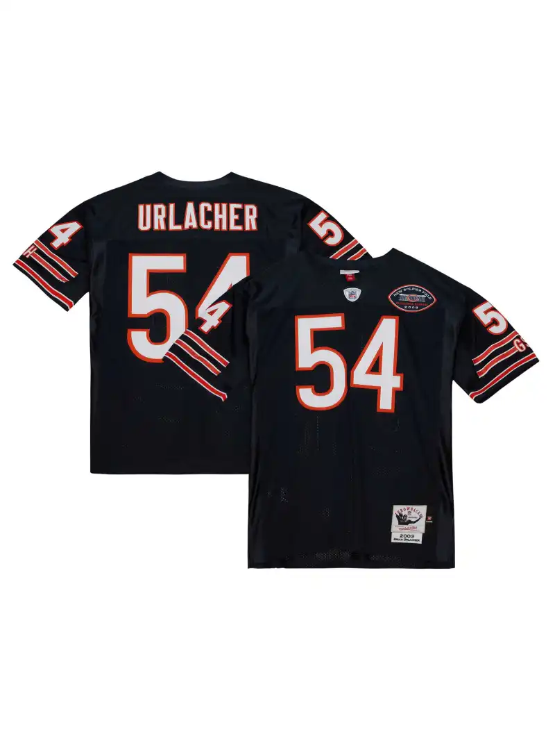 Men's Chicago Bears 2003 Brian Urlacher Mitchell & Ness Navy Authentic Throwback Retired Player Jersey