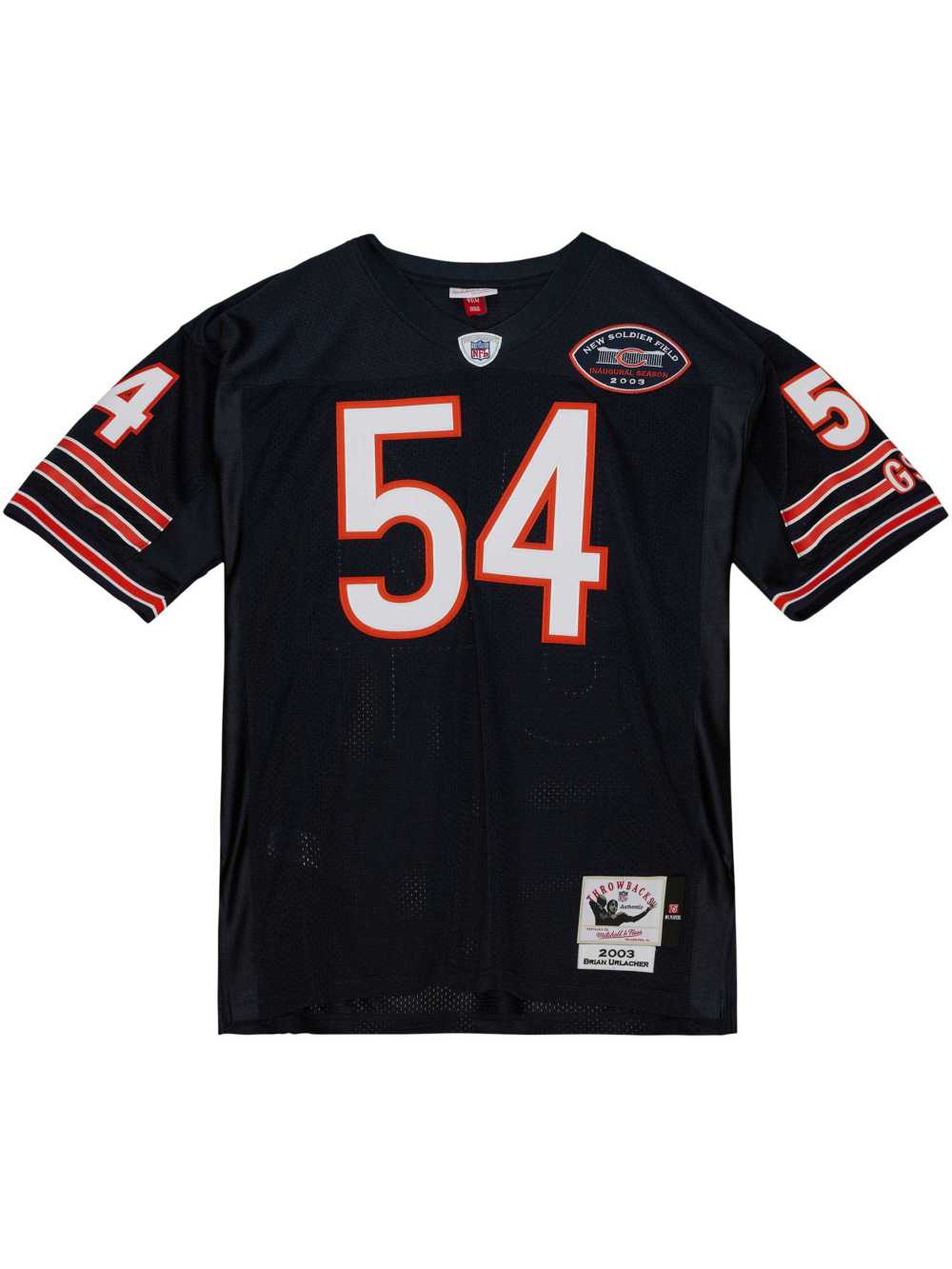 Men's Chicago Bears 2003 Brian Urlacher Mitchell & Ness Navy Authentic Throwback Retired Player Jersey