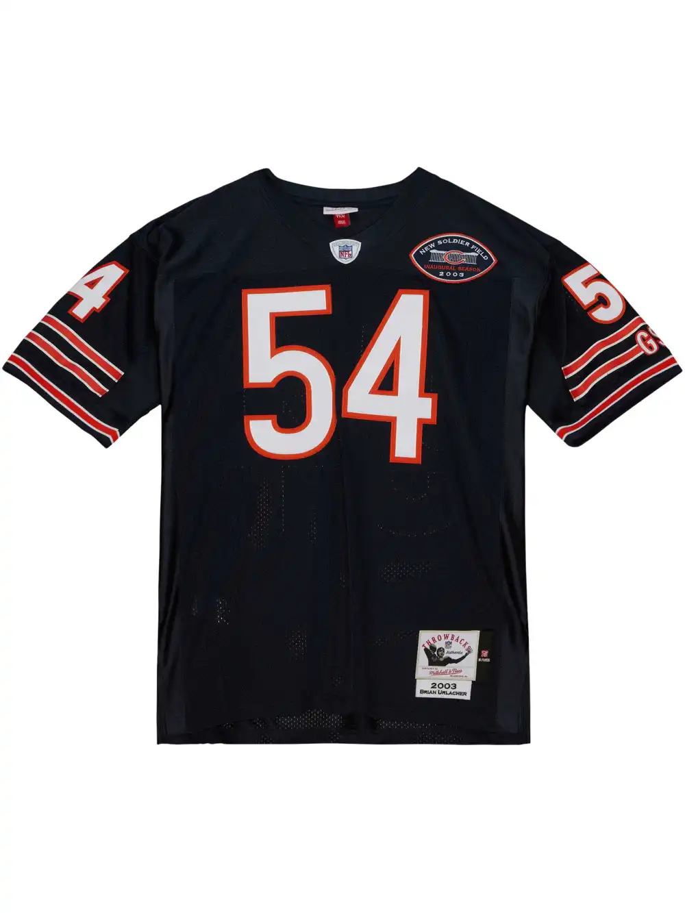 Men's Chicago Bears 2003 Brian Urlacher Mitchell & Ness Navy Authentic Throwback Retired Player Jersey