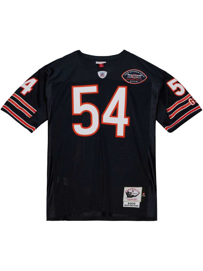 Men's Chicago Bears 2003 Brian Urlacher Mitchell & Ness Navy Authentic Throwback Retired Player Jersey