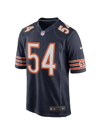 Men's Chicago Bears Brian Urlacher Nike Navy Game Retired Player Jersey 02
