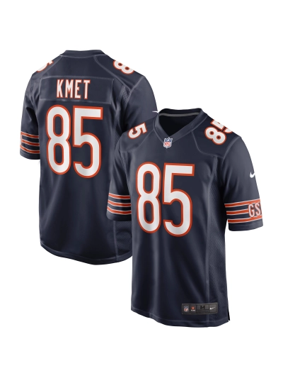 Men's Chicago Bears Cole Kmet Nike Navy Player Game Jersey 01