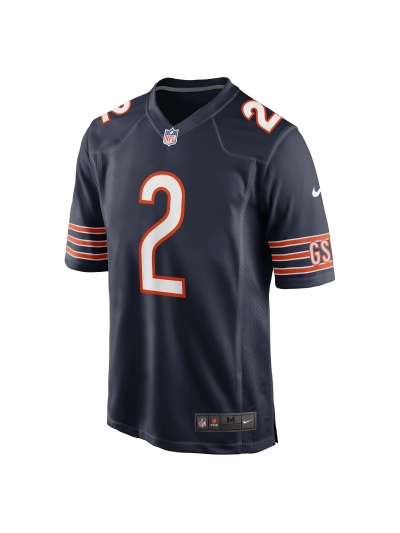 Men's Chicago Bears D.J. Moore Nike Navy Team Color Game Jersey 02