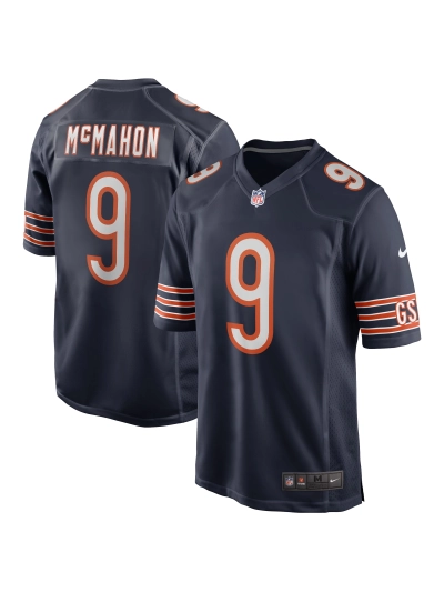 Men's Chicago Bears Jim McMahon Nike Navy Game Retired Player Jersey 01