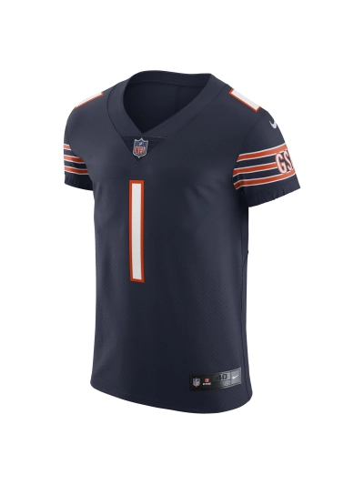 Men's Chicago Bears Justin Fields Nike Navy Vapor Elite Jersey 02