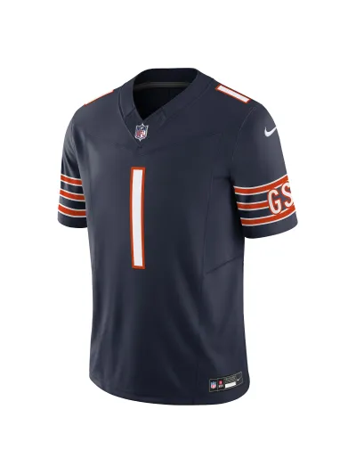 Men's Chicago Bears Justin Fields Nike Navy Vapor F.U.S.E. Limited Jersey 02