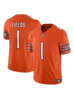 Men's Chicago Bears Justin Fields Nike Orange Vapor F.U.S.E. Limited Jersey