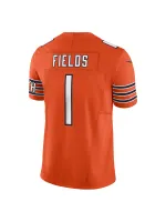 Men's Chicago Bears Justin Fields Nike Orange Vapor F.U.S.E. Limited Jersey