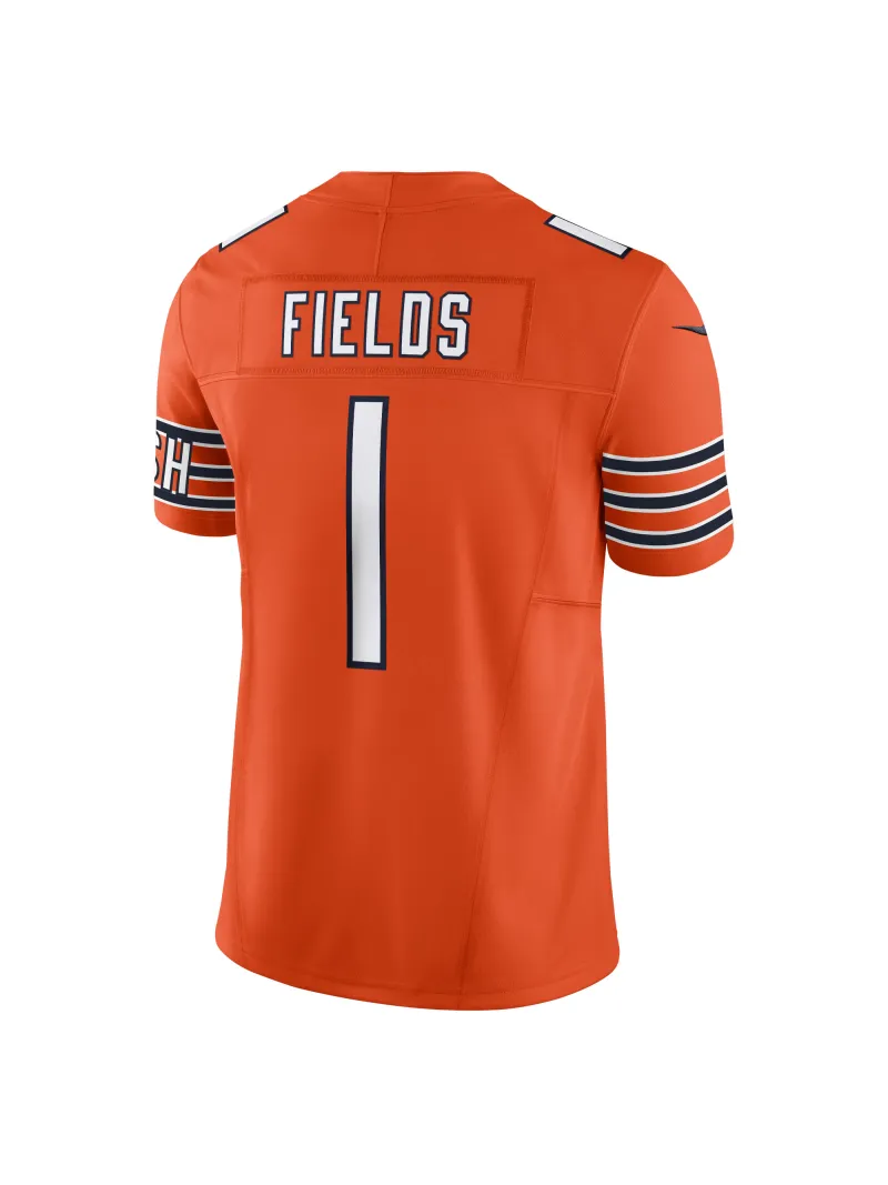 Men's Chicago Bears Justin Fields Nike Orange Vapor F.U.S.E. Limited Jersey