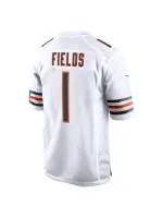 Men's Chicago Bears Justin Fields Nike White Player Game Jersey