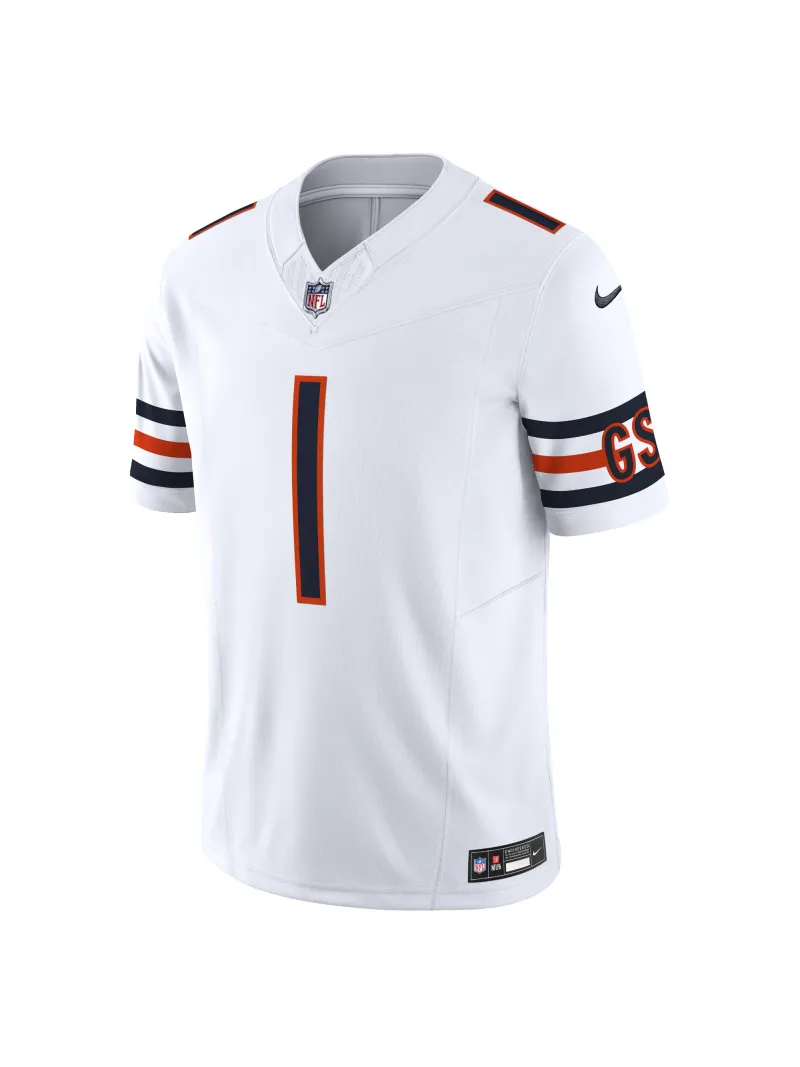 Men's Chicago Bears Justin Fields Nike White Vapor F.U.S.E. Limited Jersey