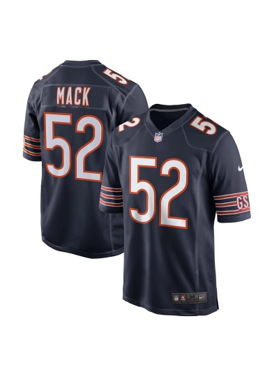 Men's Chicago Bears Khalil Mack Nike Navy Game Player Jersey 01